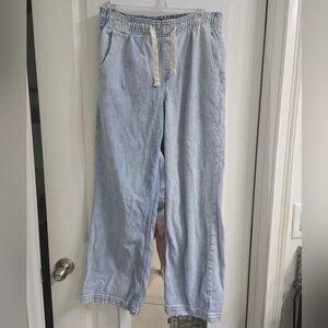 GAP Denim High Rise Wide-Leg Jeans - Light Blue